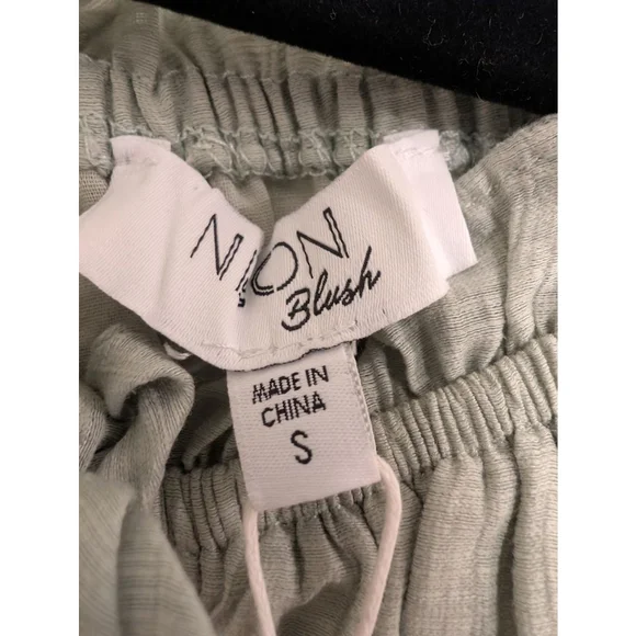 NEW Neon Blush Sage Green Cottagcore Milkmaid Hi-Low Dress S Maternity Friendly - Picture 5 of 7